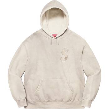White Supreme Overdyed S Logo Hooded Sweatshirts | NZ279UT