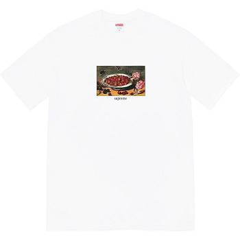 White Supreme Strawberries Tee T Shirts | NZ250RW
