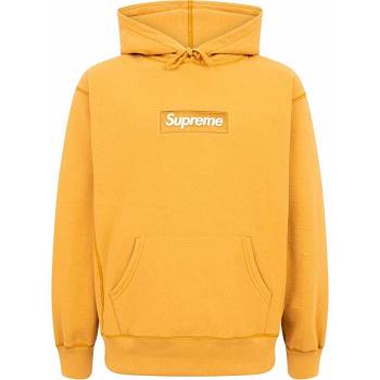 Yellow Supreme Box Logo Hoodie | NZ488IS