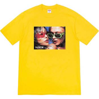 Yellow Supreme Eyewear Tee T Shirts | NZ224RW