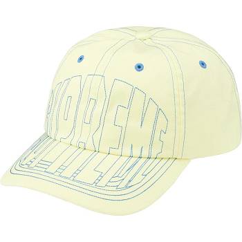 Yellow Supreme Visor Stitch 6-Panel Hats | NZ128SO